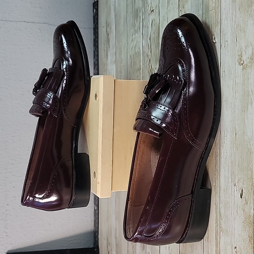 Bostonian Classics First Flex Kiltie Tassel Wingtip Leather Shoe 20378 Men 9.5M